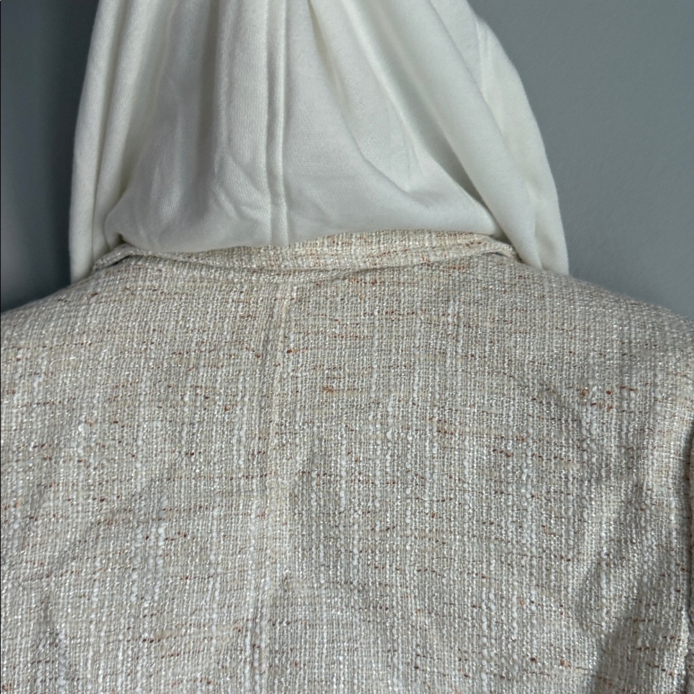 NEW By Anthropologie Tweed Patch Pocket Dickie Jacket Small - Picture 10 of 12
